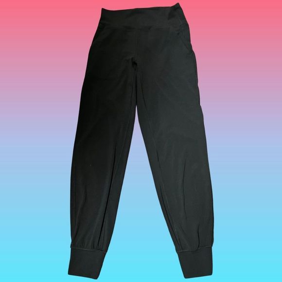 Black Lululemon Hybrid Joggers Size 4 - Picture 1 of 5